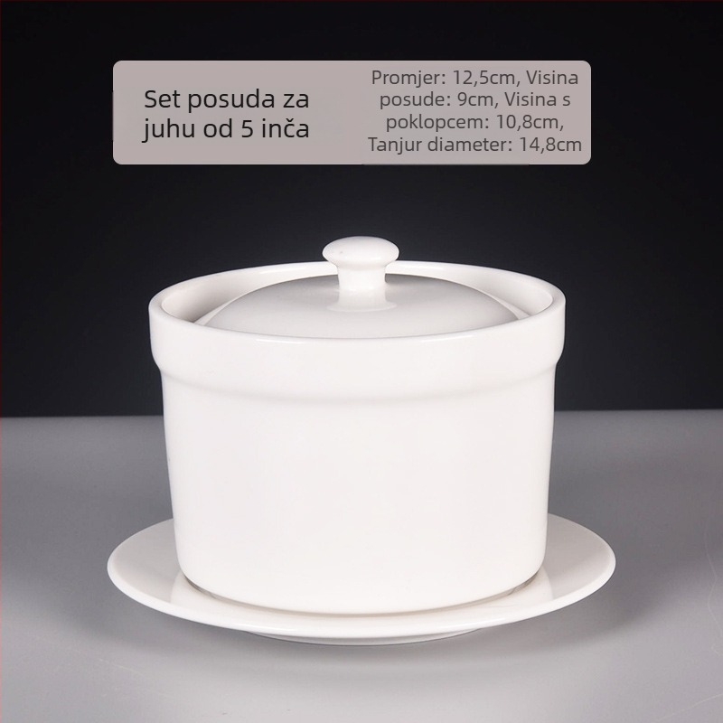 Porcelanska zdjela, moderni minimalistički stil, pogodna za mikrovalnu pećnicu, površina s podglazurnom bojom, mogućnost prilagođavanja