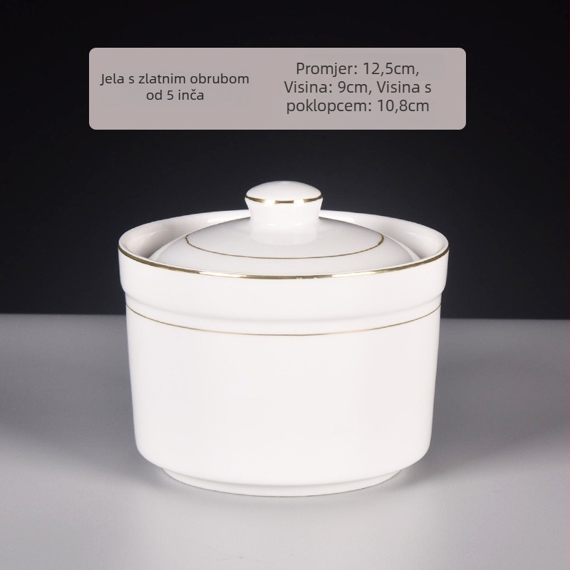 Porcelanska zdjela, moderni minimalistički stil, pogodna za mikrovalnu pećnicu, površina s podglazurnom bojom, mogućnost prilagođavanja