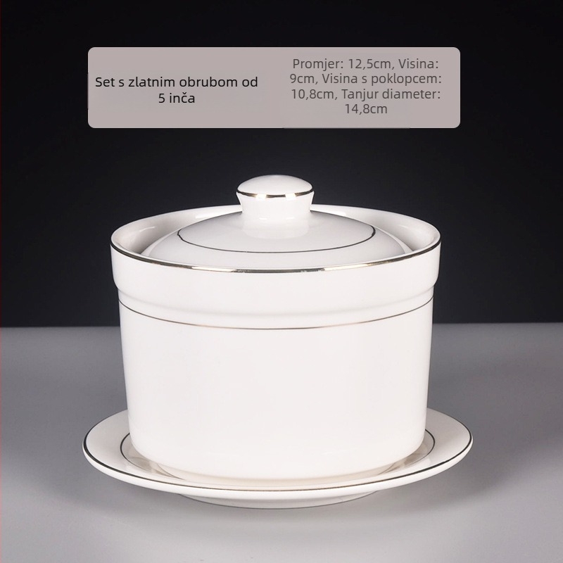 Porcelanska zdjela, moderni minimalistički stil, pogodna za mikrovalnu pećnicu, površina s podglazurnom bojom, mogućnost prilagođavanja