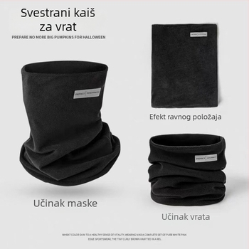Zimski topli šal za vrat s fleece podstavom i debelim dizajnom, otporan na vjetar, unisex, za biciklizam i skijanje (fleece podstava, debeli dizajn, otporan na vjetar, za biciklizam i skijanje)