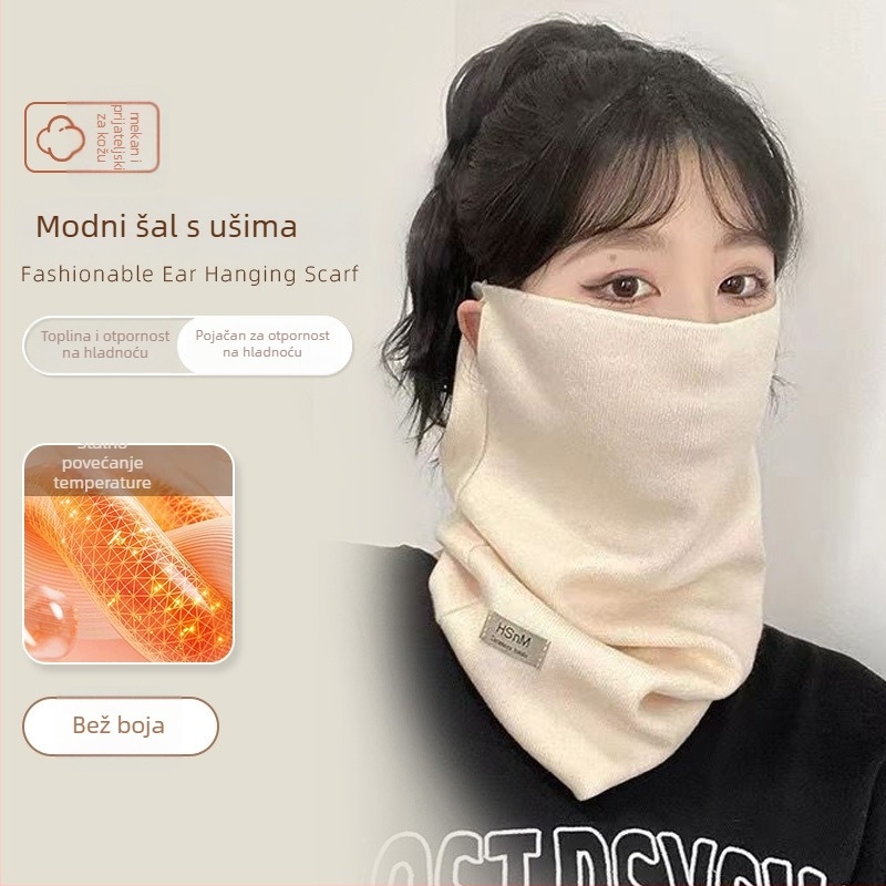 Zimski topli šal za vrat s fleece podstavom i debelim dizajnom, otporan na vjetar, unisex, za biciklizam i skijanje (fleece podstava, debeli dizajn, otporan na vjetar, za biciklizam i skijanje)