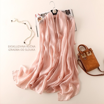 Šal od poliestera, jednofarbeni, lagani ljetni dodatak za žene, elegantan i jednostavan stil (Materijal: Poliester; Sastav: 100% Poliester; Tkanje: Warp knitting; Sezona: Ljeto; Namjena: Žene)