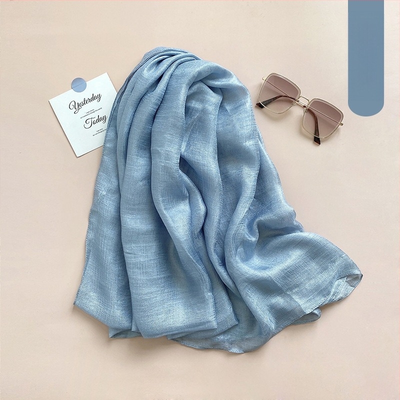 Šal od poliestera, jednofarbeni, lagani ljetni dodatak za žene, elegantan i jednostavan stil (Materijal: Poliester; Sastav: 100% Poliester; Tkanje: Warp knitting; Sezona: Ljeto; Namjena: Žene)