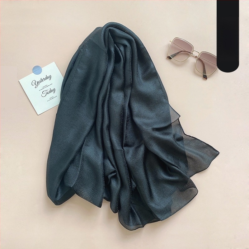 Šal od poliestera, jednofarbeni, lagani ljetni dodatak za žene, elegantan i jednostavan stil (Materijal: Poliester; Sastav: 100% Poliester; Tkanje: Warp knitting; Sezona: Ljeto; Namjena: Žene)