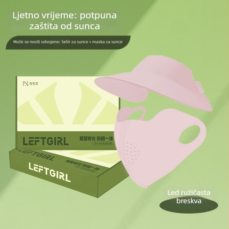 Left Left Ženska Ljetna Maska Za Lice, Prozračna UV zaštita, Potpuno Pokriće Lica, Lagana, Otporna na Prašinu