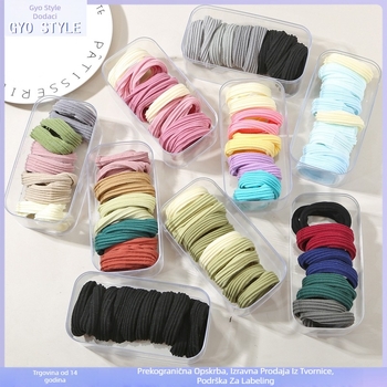 Gumica za kosu u kutiji - ručno izrađena, visoka elastičnost; materijal poliester, Guanyang