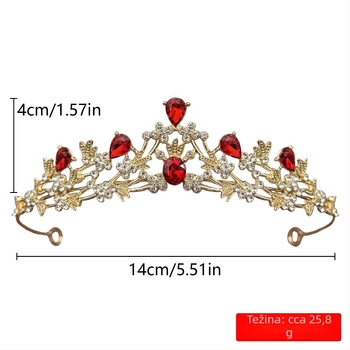 Dječja kristalna kruna diadem za scenske nastupe i rođendane, legura, elektroplatiranje, rhinestones, oblik krune, unisex moda