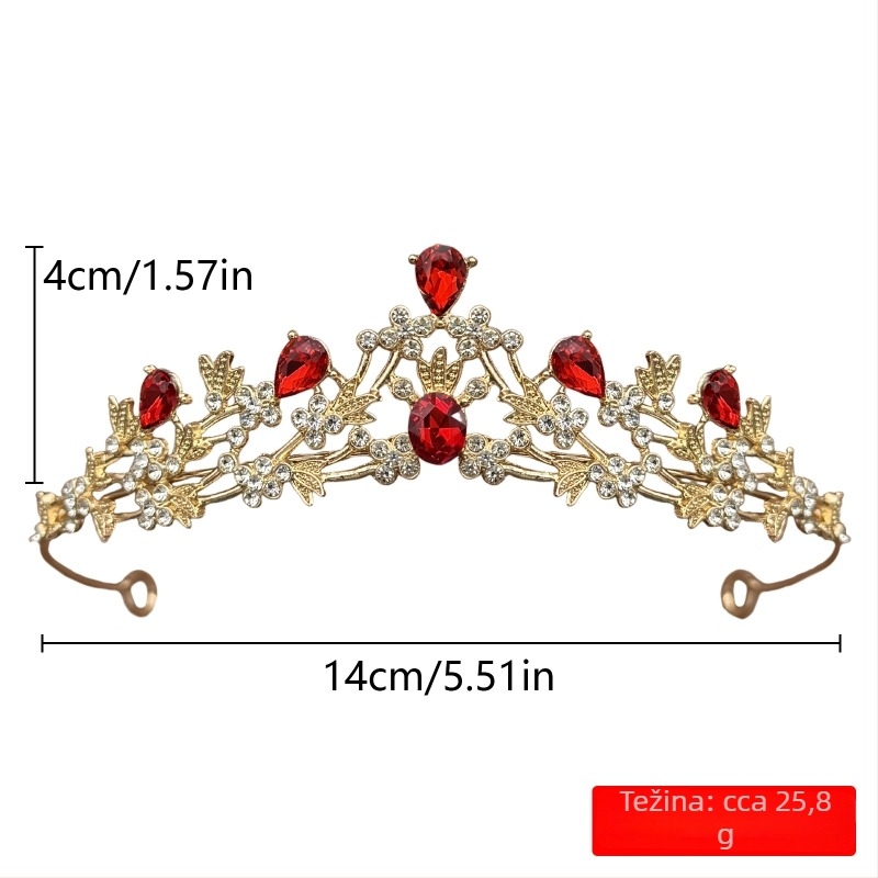 Dječja kristalna kruna diadem za scenske nastupe i rođendane, legura, elektroplatiranje, rhinestones, oblik krune, unisex moda