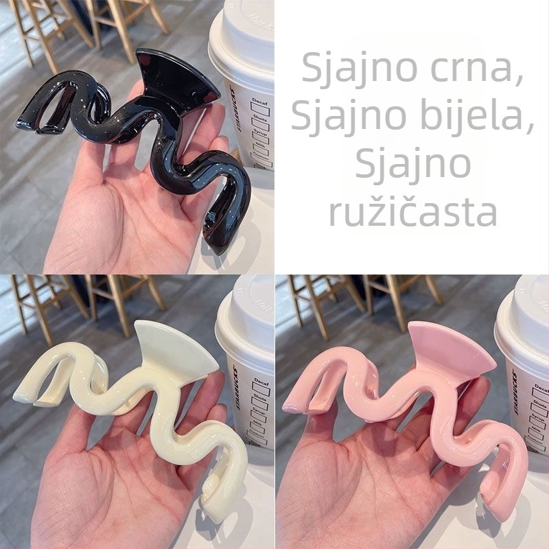 13 cm ekstra velika akrilna kvačica za kosu s dizajnom ajkule, dojam vrhunske kvalitete, za stražnji dio glave