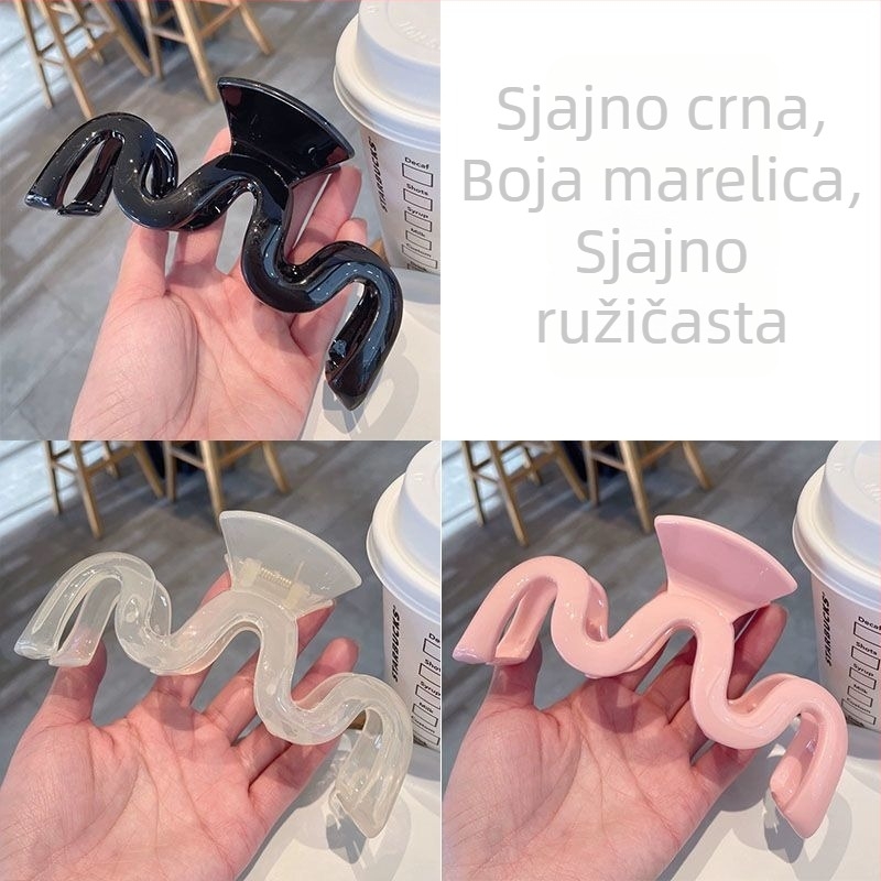 13 cm ekstra velika akrilna kvačica za kosu s dizajnom ajkule, dojam vrhunske kvalitete, za stražnji dio glave
