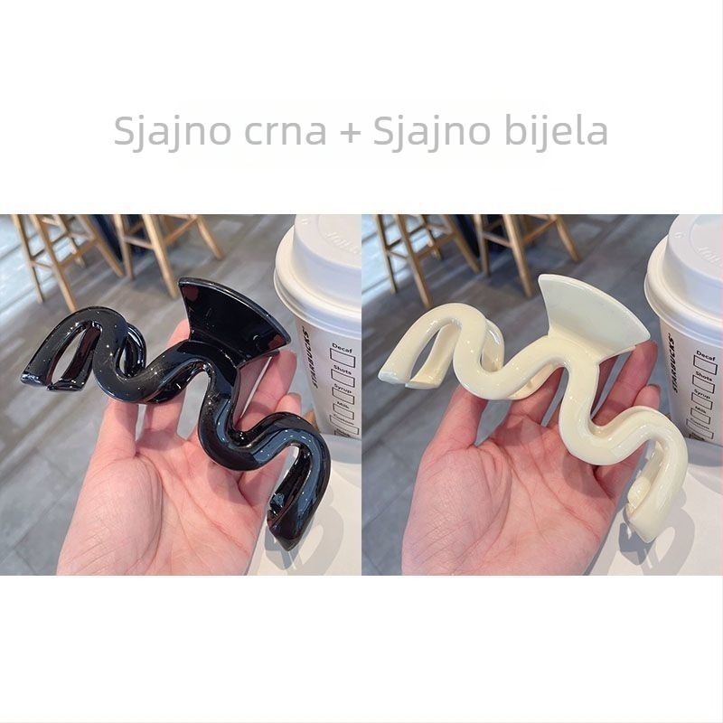 13 cm ekstra velika akrilna kvačica za kosu s dizajnom ajkule, dojam vrhunske kvalitete, za stražnji dio glave