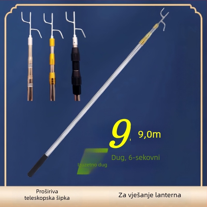 Teleskopska šipka za vješanje lampiona, vanjska upotreba, lampion u obliku zimskog dinje, sitotisk Silk Screen, Novi kineski stil