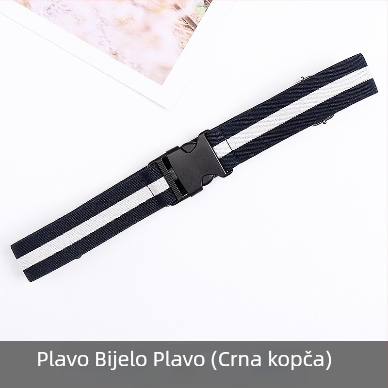 Unisex elastični pleteni kaiš s podešavajućom kopčom i elastičnim pojasom za struk