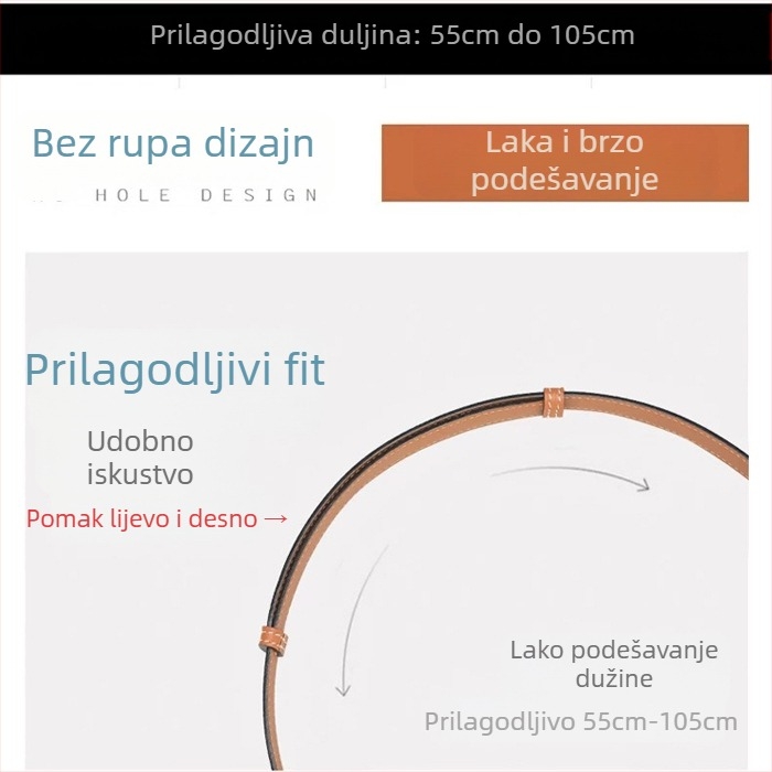 Ženski kožni kaiš, ukras struka, spona od legure, kopča, širina 2–4 cm, tehnologija spajanja