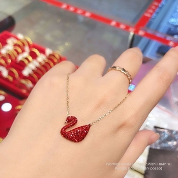 Lančić sa labudom od srebra 925 za žene, lanac ključne kosti, stil internetske zvijezde, brend World