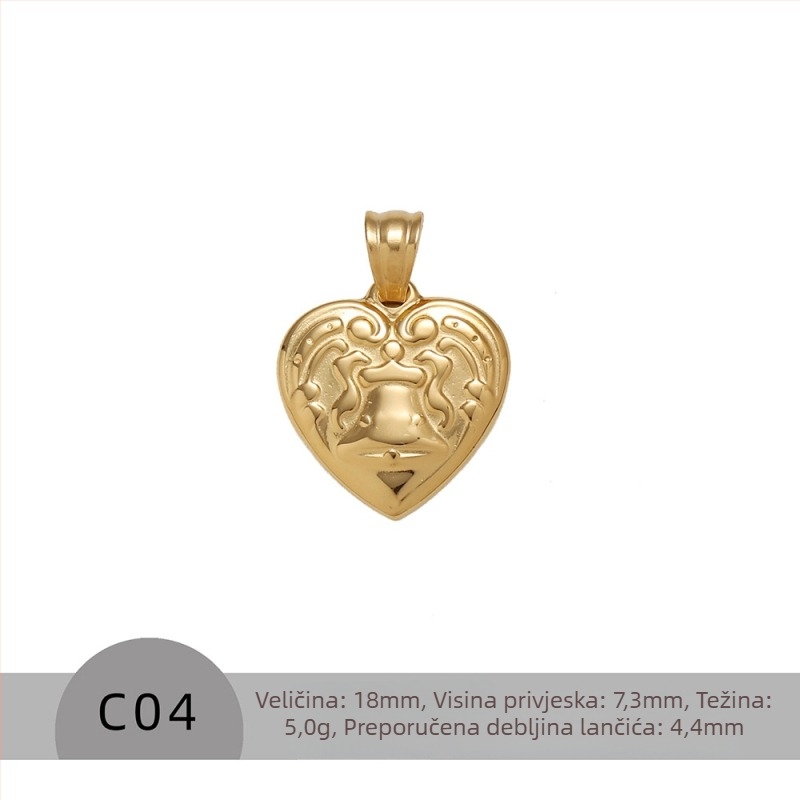 Nakit - ogrlica od nehrđajućeg čelika, oblik zvijezde, otisak, stacking stil (Materijal: nehrđajući čelik; Oblik: zvijezda; Tehnika: otisak; Stil: stacking; Sezona: ljeto 2023)