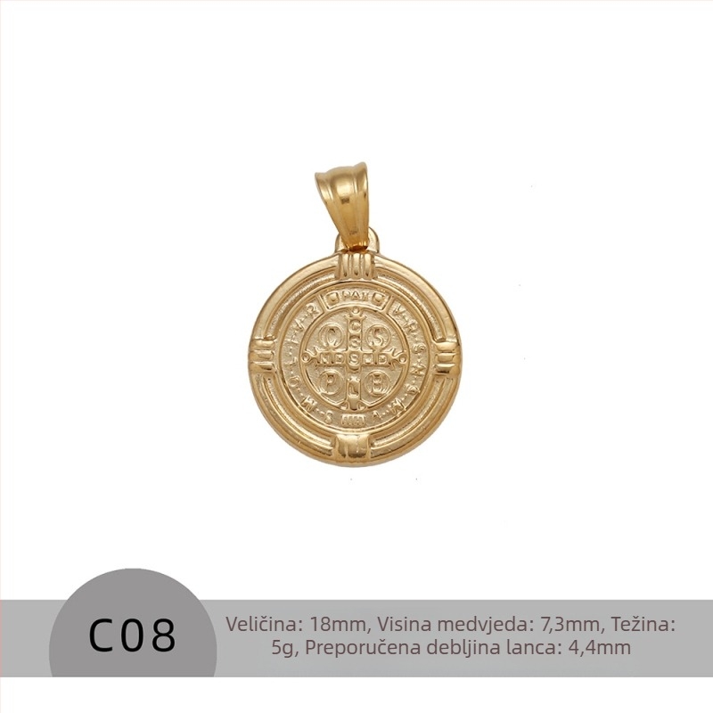 Nakit - ogrlica od nehrđajućeg čelika, oblik zvijezde, otisak, stacking stil (Materijal: nehrđajući čelik; Oblik: zvijezda; Tehnika: otisak; Stil: stacking; Sezona: ljeto 2023)