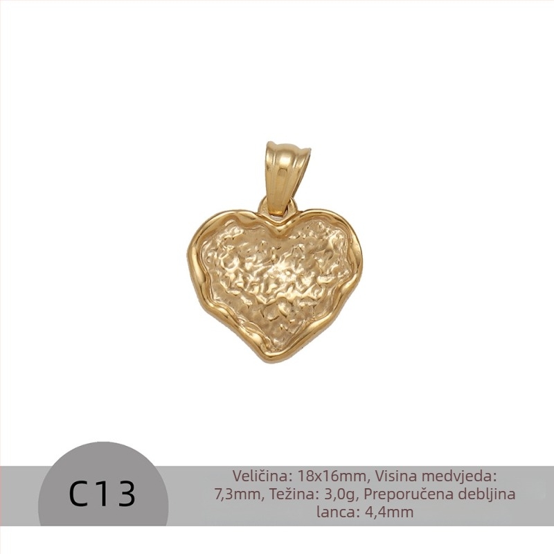 Nakit - ogrlica od nehrđajućeg čelika, oblik zvijezde, otisak, stacking stil (Materijal: nehrđajući čelik; Oblik: zvijezda; Tehnika: otisak; Stil: stacking; Sezona: ljeto 2023)