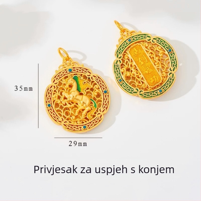 Bakreno ogrlica s vintage kompasnim privjeskom, elektroplatinirani završetak, vintage stil, proljeće 2024