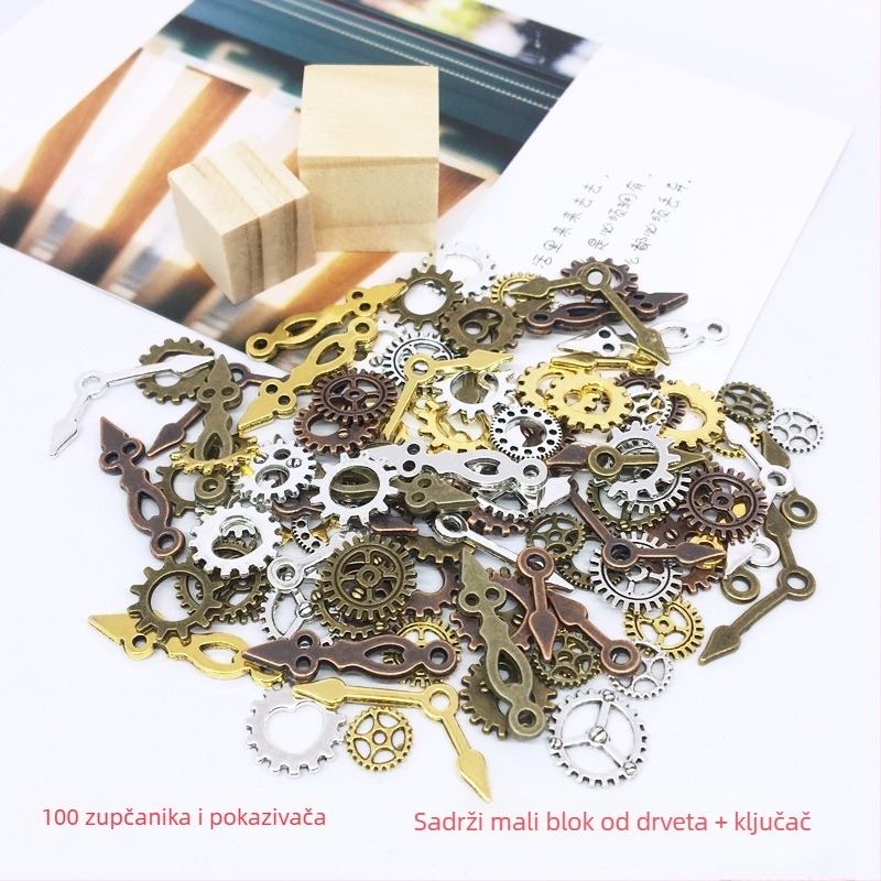 Dodatak za naušnice • Materijal: legura s premazom srebra i zlata • Brend: Mingshuo • Proljeće 2025