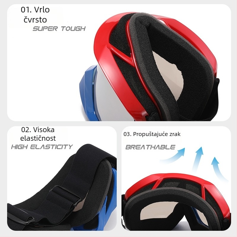 Ciklističke naočale, TPU materijal, potpuno kućište, otporne na vjetar, unisex, model Jh002, zamjenjive leće, kompatibilne s dioptrijskim naočalama i naočalama s trakom za glavu