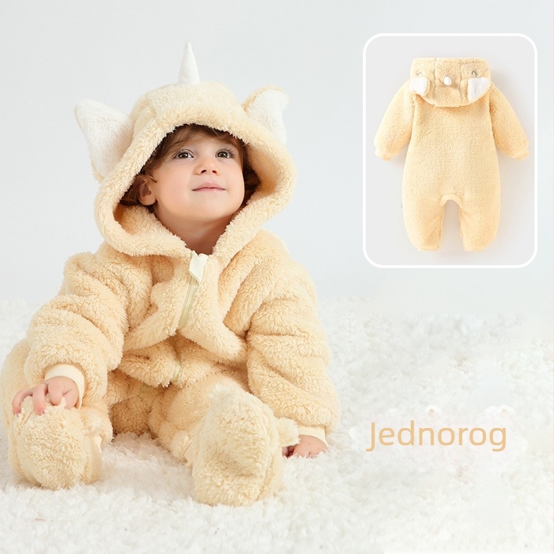 Bejbi kombinezon s Panda motivom, kapuljača od Sherpe, debeli materijal, zatvarač, za djecu 1–3 godine (visina 80–100 cm)