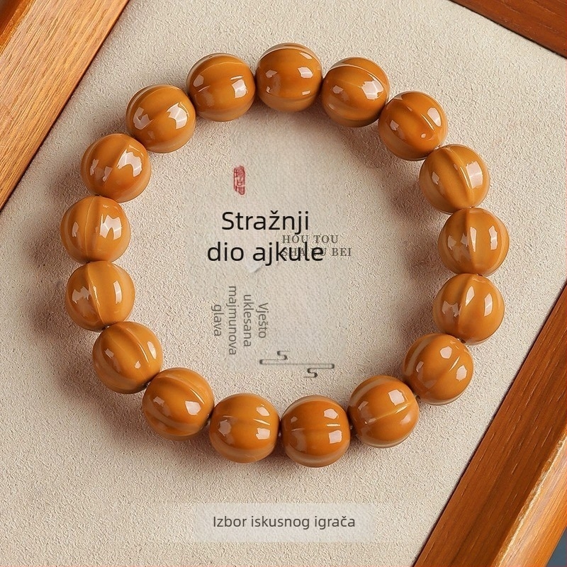 Narukvica od oraščića, retro stil, unisex geometrijski dizajn, graviranje