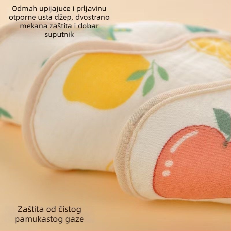 Delicate pamučni vodootporni bebin bib, unisex, uzorak životinja/crtani film, 0–1 godina, sigurnosna razina A