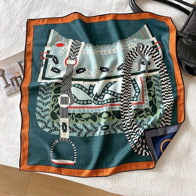 Ženski šal od svile i vune, kvadratnih 65×65 cm, 2025 novi stil, elegantan visokokvalitetan šal za vrat