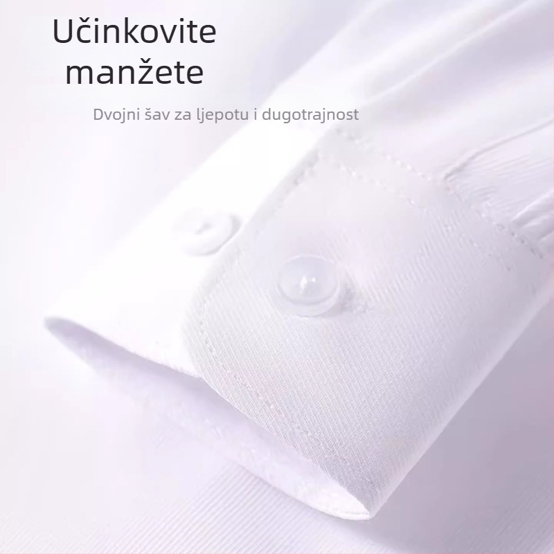 Dječja košulja s dugim rukavima za školu, korejskog stila, mekana obrada tkanine, pamuk 30% smjesa, zima 2025