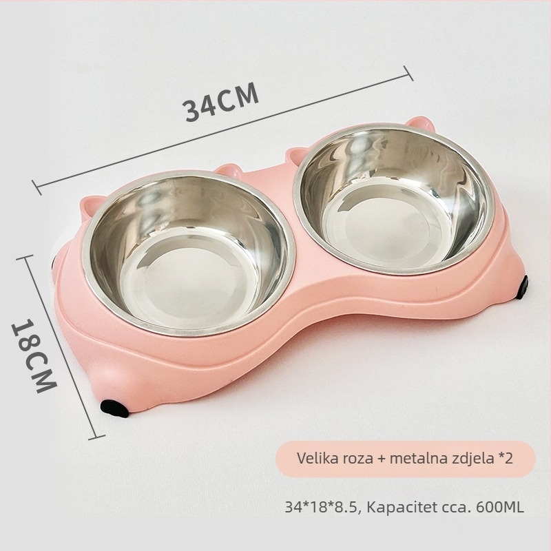 Miska za mačke od nehrđajućeg čelika, pribor za hranjenje kućnih ljubimaca, podrijetlo Zhejiang