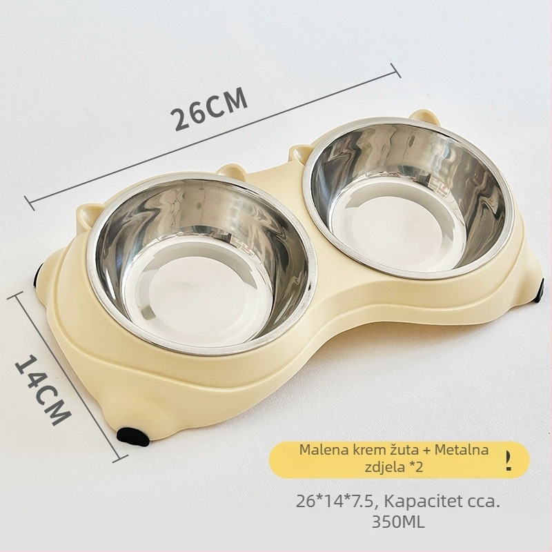 Miska za mačke od nehrđajućeg čelika, pribor za hranjenje kućnih ljubimaca, podrijetlo Zhejiang