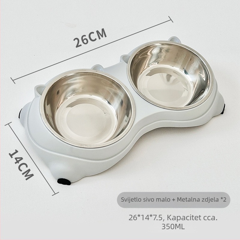 Miska za mačke od nehrđajućeg čelika, pribor za hranjenje kućnih ljubimaca, podrijetlo Zhejiang