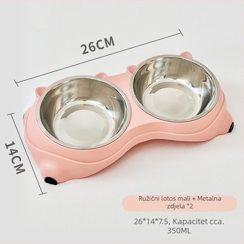 Miska za mačke od nehrđajućeg čelika, pribor za hranjenje kućnih ljubimaca, podrijetlo Zhejiang