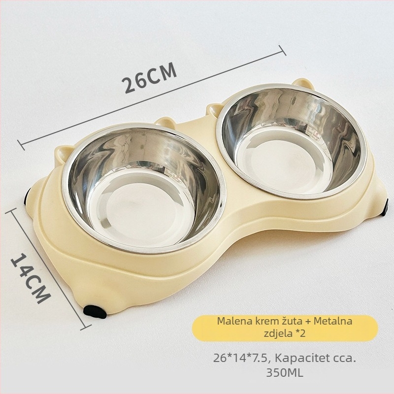 Miska za mačke od nehrđajućeg čelika, pribor za hranjenje kućnih ljubimaca, podrijetlo Zhejiang
