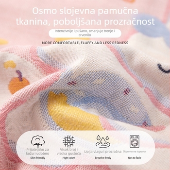 Airsl Dječja jastučnica, 50/50 pamuk-poliester, Jacquard tkanina, Cartoon stil, Yarn-dyed, 30s tkanina