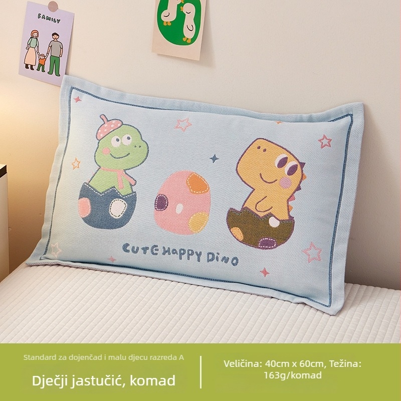 Airsl Dječja jastučnica, 50/50 pamuk-poliester, Jacquard tkanina, Cartoon stil, Yarn-dyed, 30s tkanina