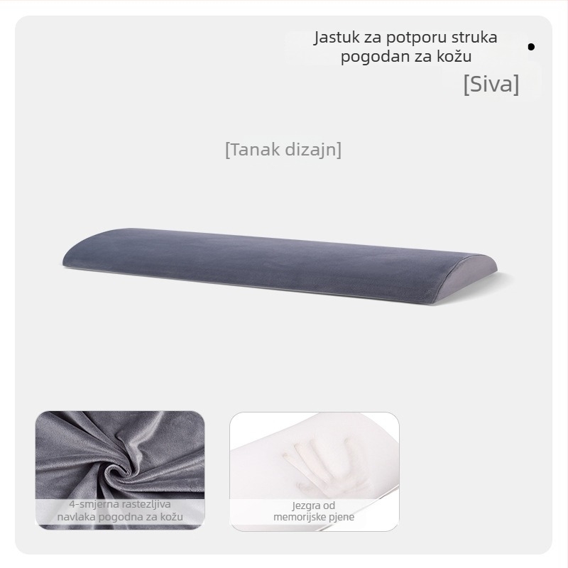 Jastuk od memorijske pjene za lumbalnu podršku tijekom spavanja