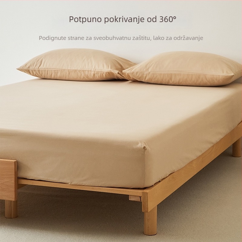 MN Elastični plahtica za madrac – dugački pamuk, brušena tkanina, reaktivno bojano, 100 niti, jednofarban uzorak