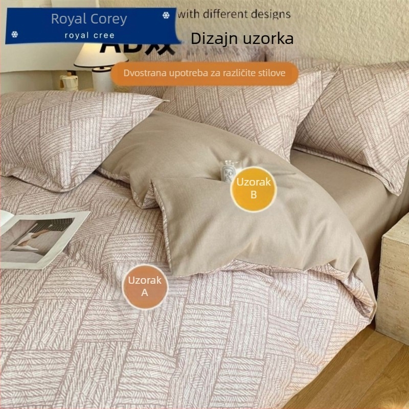Royal Corey Klasa A, navlaka za pokrivač od 100% pamuka s mekanim plišastim završetkom, 150 x 200 cm, za dvokrevetnu posteljicu