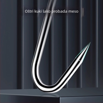 Nerezna čelična S-oblik kuka za meso, za vješanje sušenog mesa, ribe i kobasica, elektrolitska obloga, 170 g, moderni minimalistički stil