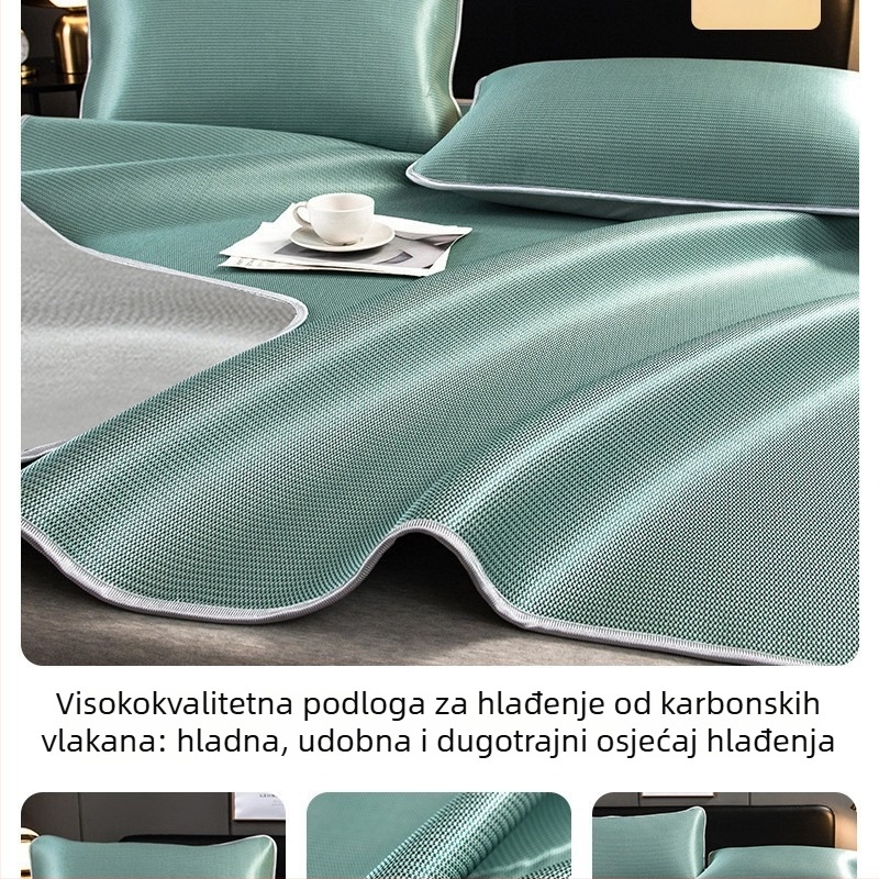Antibakterijski ice silk cooling mat za jednokrevetni krevet, ljeto, strojno pranje