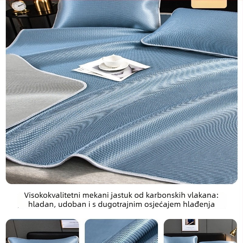 Antibakterijski ice silk cooling mat za jednokrevetni krevet, ljeto, strojno pranje