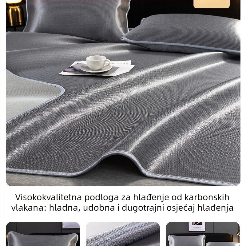 Antibakterijski ice silk cooling mat za jednokrevetni krevet, ljeto, strojno pranje