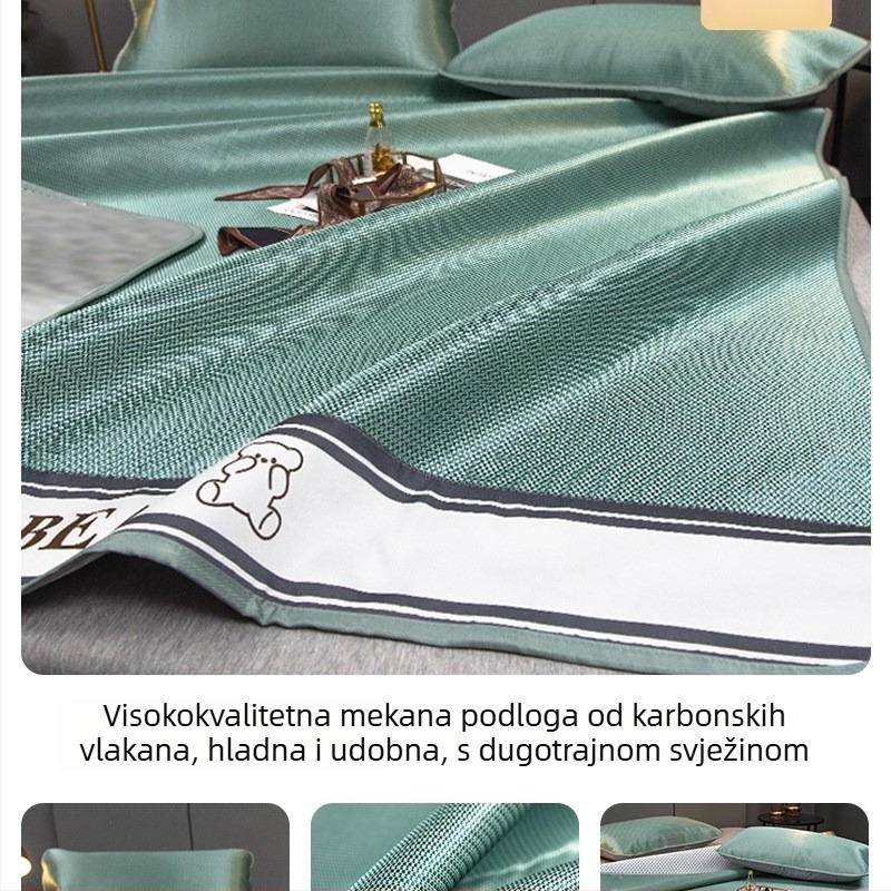 Antibakterijski ice silk cooling mat za jednokrevetni krevet, ljeto, strojno pranje