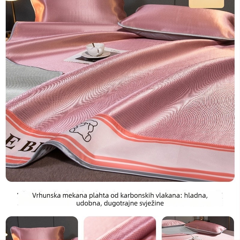 Antibakterijski ice silk cooling mat za jednokrevetni krevet, ljeto, strojno pranje