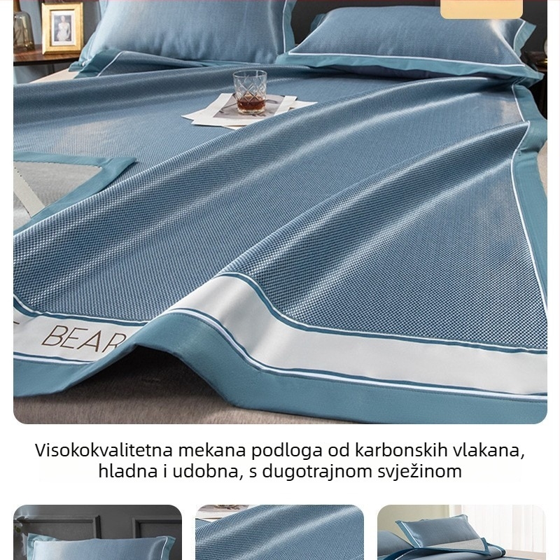 Antibakterijski ice silk cooling mat za jednokrevetni krevet, ljeto, strojno pranje