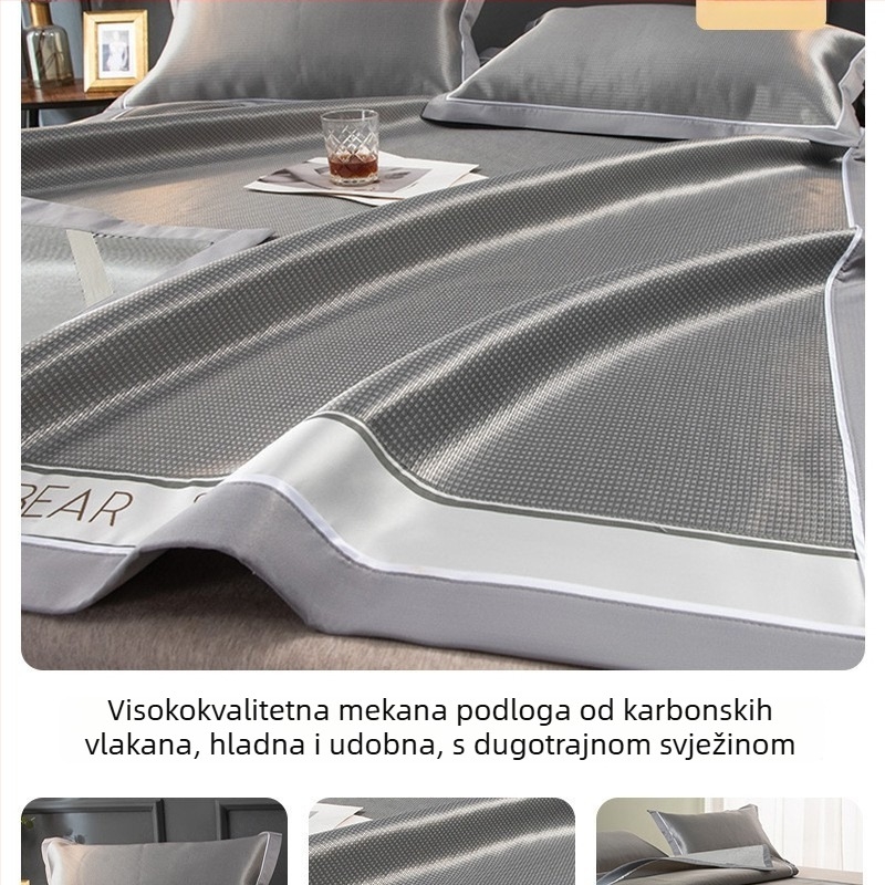 Antibakterijski ice silk cooling mat za jednokrevetni krevet, ljeto, strojno pranje