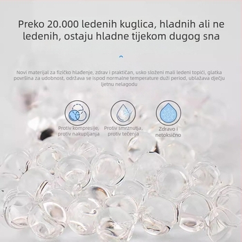 Jastučnica za dječja kolica s hladiPVC materijalom, univerzalna za kolica i stolice za jelo, jastučić s ledenim perlama