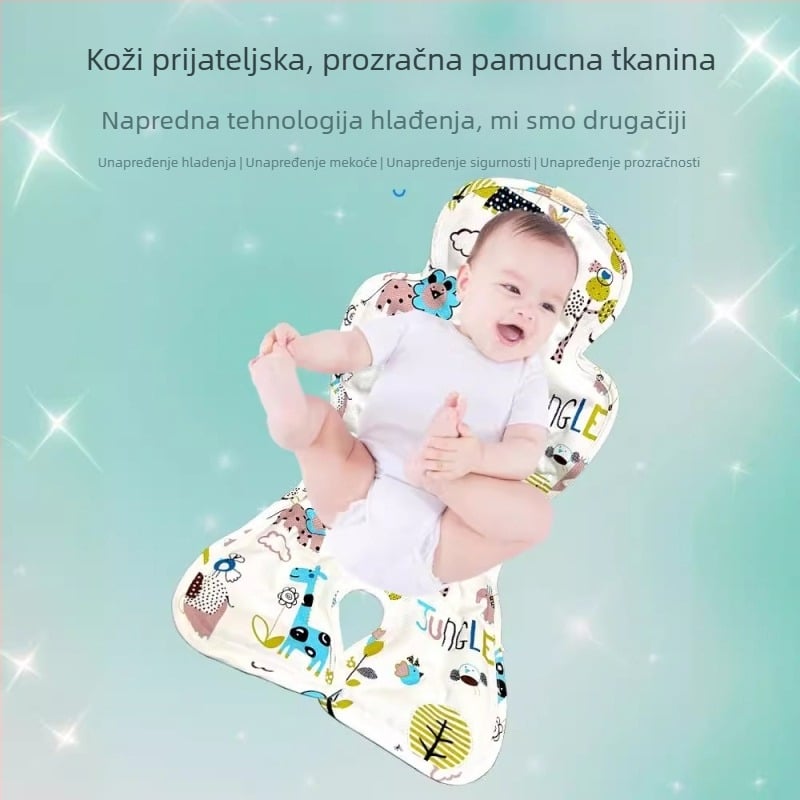 Jastučnica za dječja kolica s hladiPVC materijalom, univerzalna za kolica i stolice za jelo, jastučić s ledenim perlama